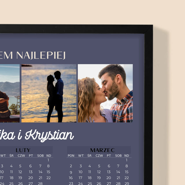 Fotokolaż: Razem Nam Najlepiej - Kalendarz w Ramce