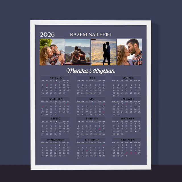 Fotokolaż: Razem Nam Najlepiej - Kalendarz w Ramce