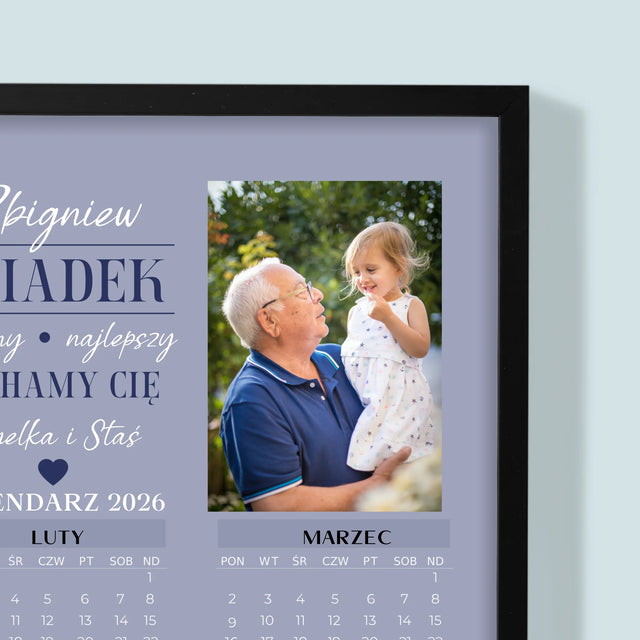 Fotokolaż: Kochany Dziadek - Kalendarz w Ramce