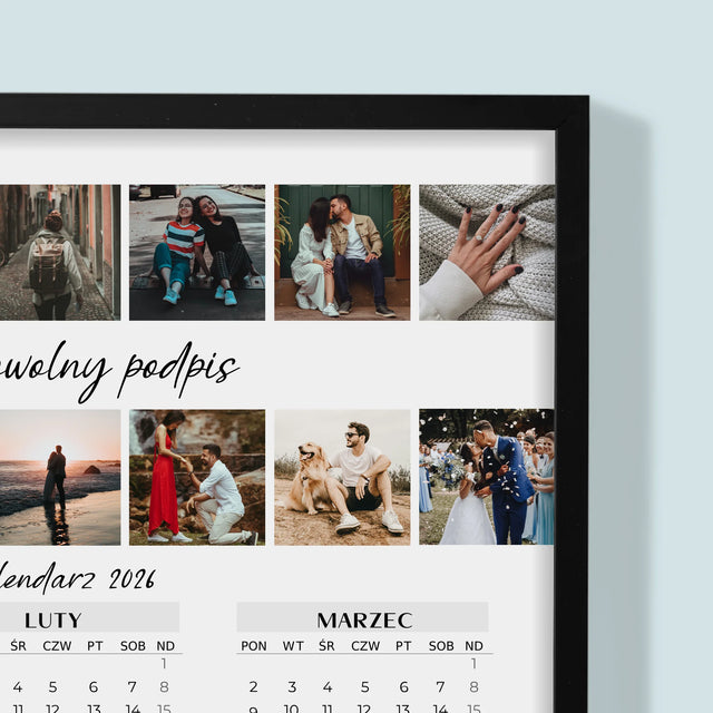 Fotokolaż: 14 Zdjęć - Kalendarz w Ramce