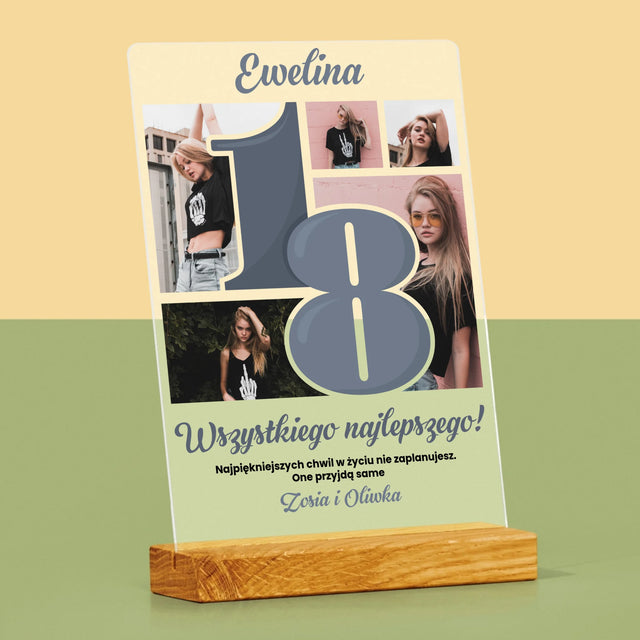 Fotokolaż: 18 Najpiękniejsze Chwile - Wydruk Na Szkle Akrylowym