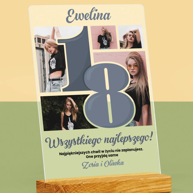 Fotokolaż: 18 Najpiękniejsze Chwile - Wydruk Na Szkle Akrylowym