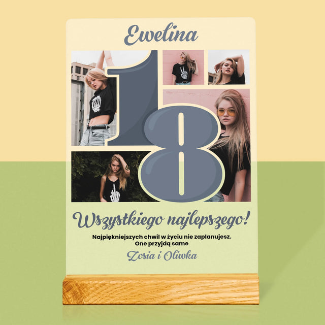 Fotokolaż: 18 Najpiękniejsze Chwile - Wydruk Na Szkle Akrylowym