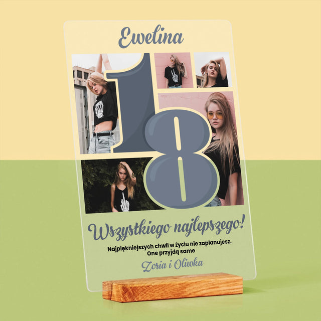 Fotokolaż: 18 Najpiękniejsze Chwile - Wydruk Na Szkle Akrylowym