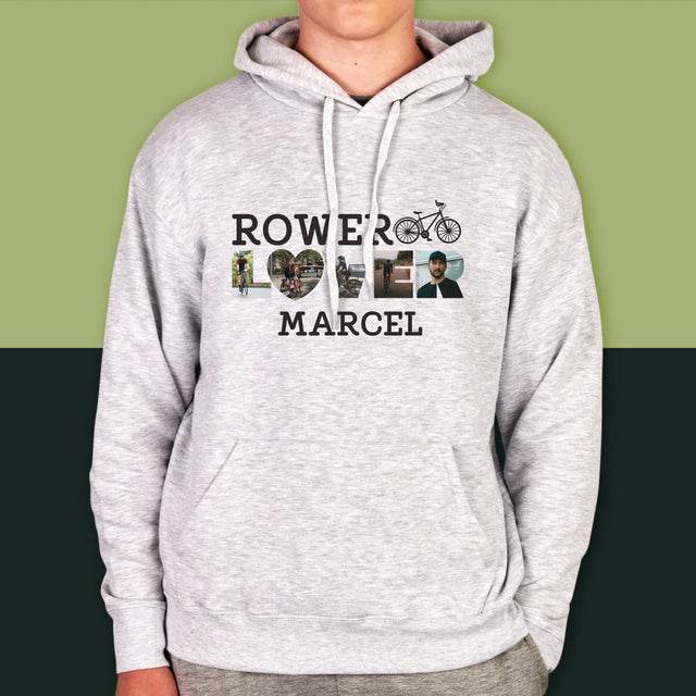 Słowo Ze Zdjęć: Rower Lover - Bluza Męska z Kapturem