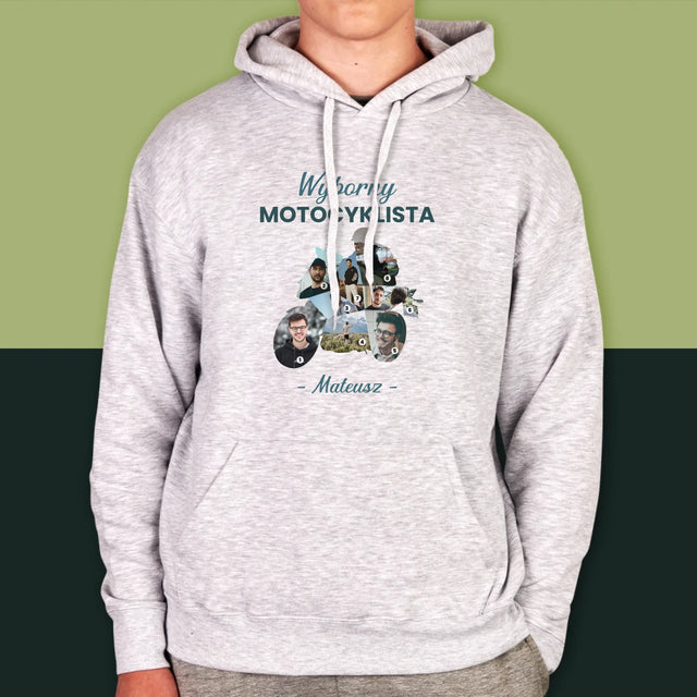 Kształt Ze Zdjęć: Wyborny Motocyklista - Bluza Męska Z Kapturem