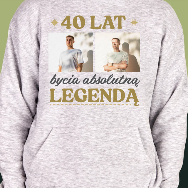 Fotokolaż: 40 Lat Bycia Legendą - Bluza Męska Z Kapturem