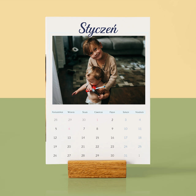 Fotokolaż: Kochani Dziadkowie - Kalendarz Na Biurko z Podstawką