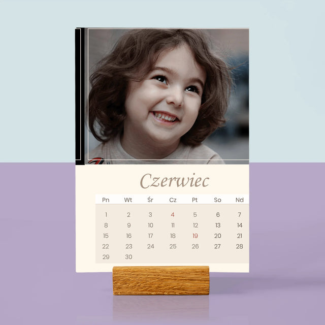 Fotokolaż: Kwiaty Dla Babci - Kalendarz Na Biurko z Podstawką