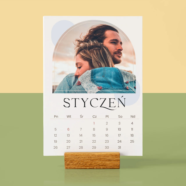 Fotokolaż: Boho - Kalendarz Na Biurko z Podstawką