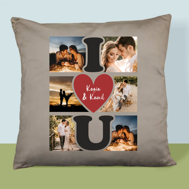 Fotokolaż: I Love You - Poduszka z Nadrukiem