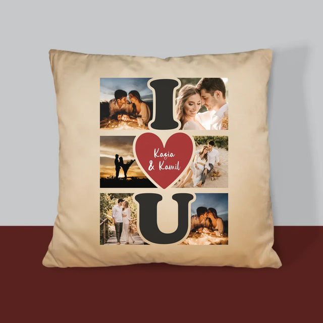 Fotokolaż: I Love You - Poduszka z Nadrukiem