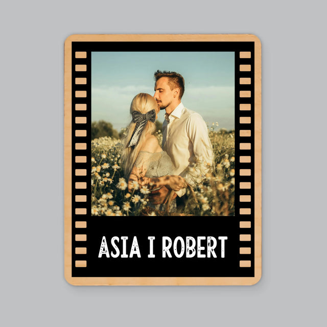 Fotokolaż: Klisza - Magnes Drewniany