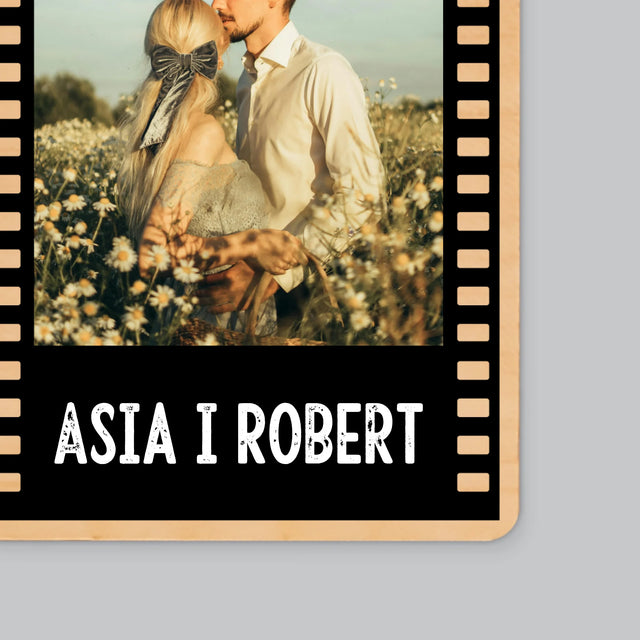 Fotokolaż: Klisza - Magnes Drewniany