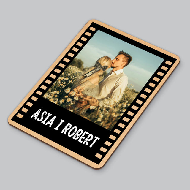 Fotokolaż: Klisza - Magnes Drewniany