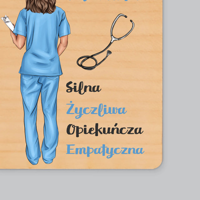 Kreator Postaci: Cechy Pielęgniarki - Magnes Drewniany