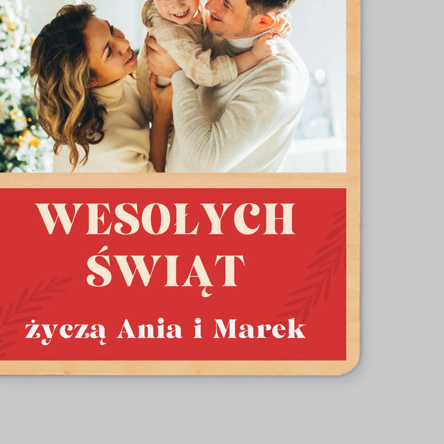 Fotokolaż: Zdjęcia Świąteczne - Magnes Drewniany