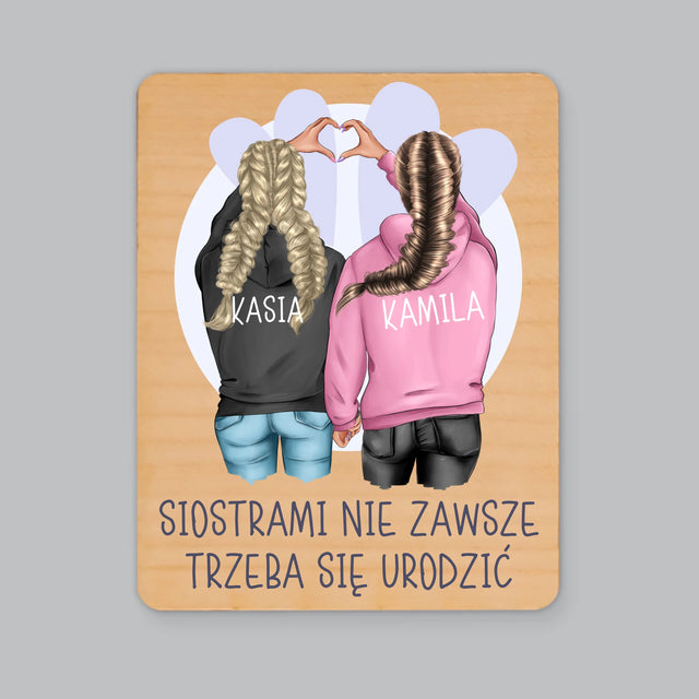 Kreator Postaci: Zimowe Przyjaciółki - Magnes Drewniany