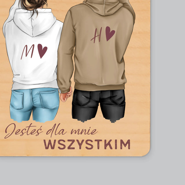 Kreator Postaci: Para Serce - Magnes Drewniany