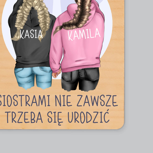 Kreator Postaci: Zimowe Przyjaciółki - Magnes Drewniany