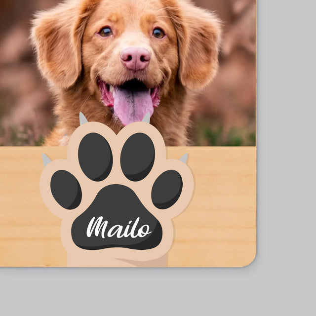 Fotokolaż: Najlepszy Pies - Magnes Drewniany