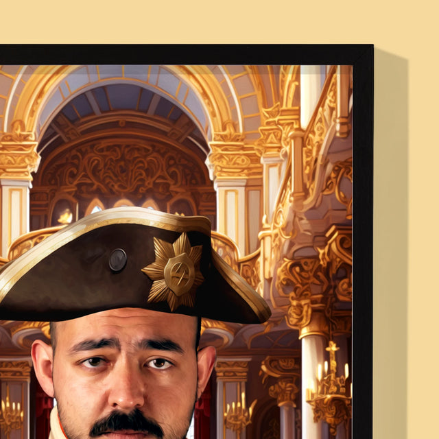 Królewski Portret: Generał w Pałacu - Wydruk z Twoim Zdjęciem