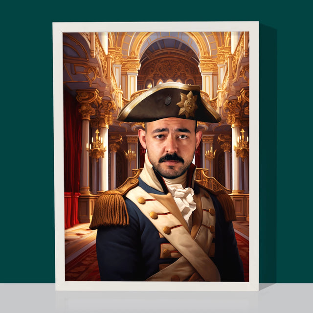 Królewski Portret: Generał w Pałacu - Wydruk z Twoim Zdjęciem