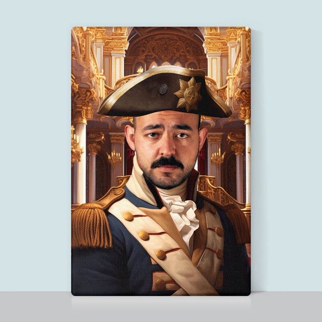 Królewski Portret: Generał w Pałacu - Wydruk z Twoim Zdjęciem