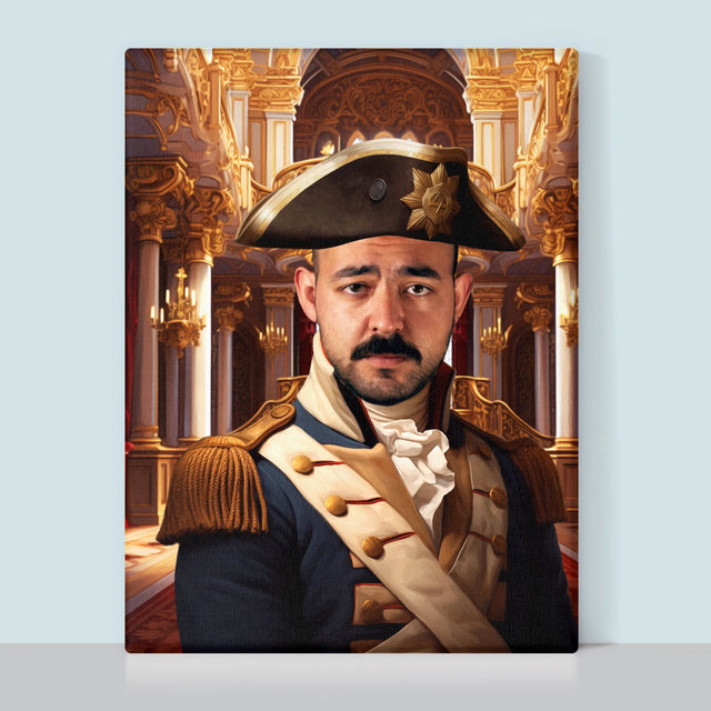 Królewski Portret: Generał w Pałacu - Wydruk z Twoim Zdjęciem
