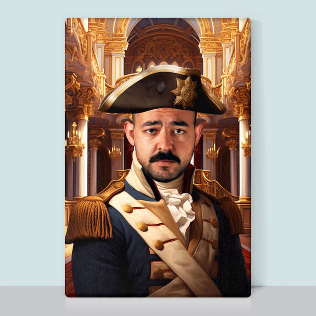 Królewski Portret: Generał w Pałacu - Wydruk z Twoim Zdjęciem