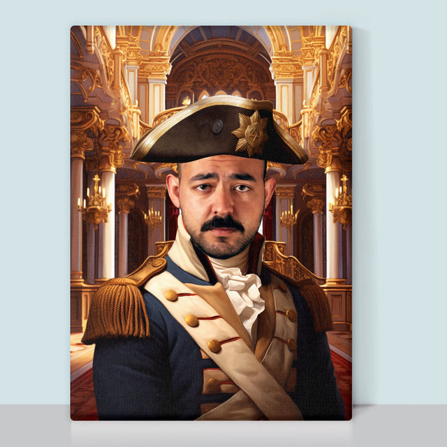 Królewski Portret: Generał w Pałacu - Wydruk z Twoim Zdjęciem