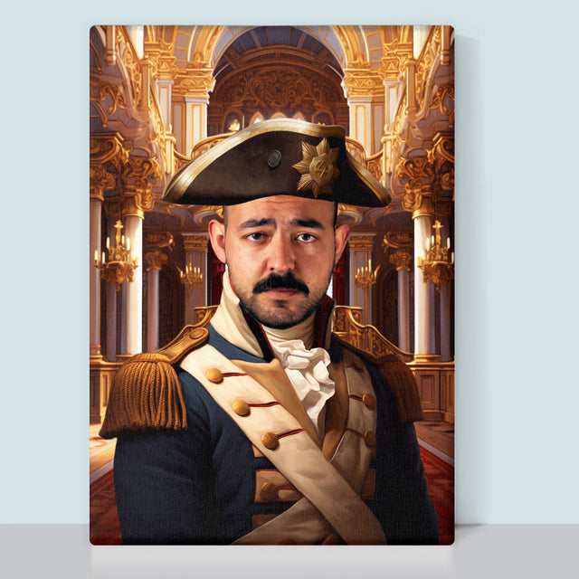 Królewski Portret: Generał w Pałacu - Wydruk z Twoim Zdjęciem