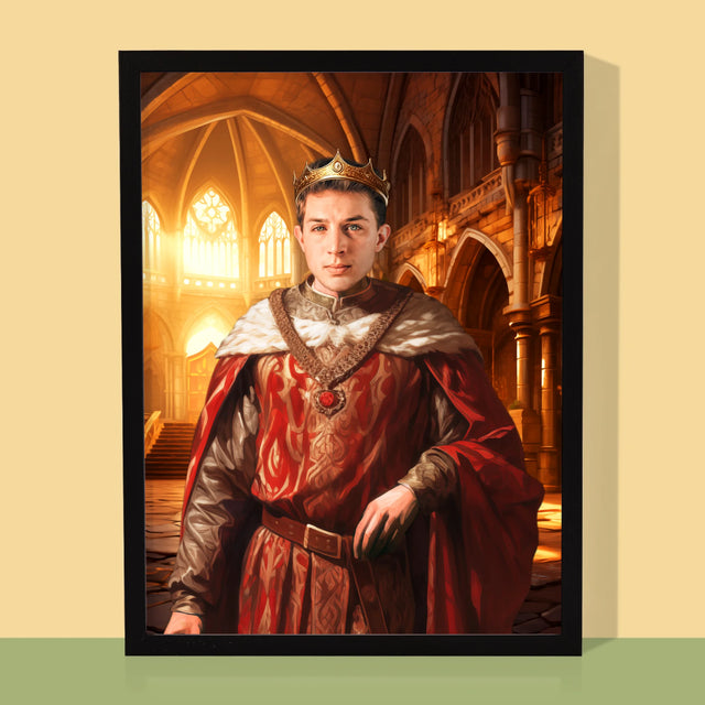 Królewski Portret: Król - Wydruk z Twoim Zdjęciem