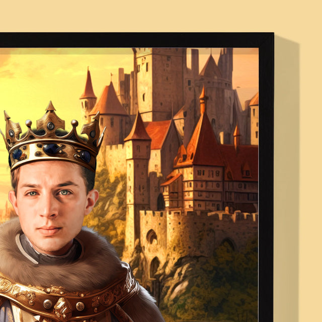 Królewski Portret: Król w Ogrodach - Wydruk z Twoim Zdjęciem