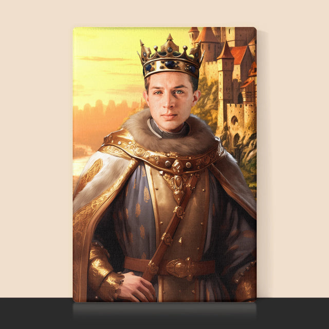 Królewski Portret: Król w Ogrodach - Wydruk z Twoim Zdjęciem