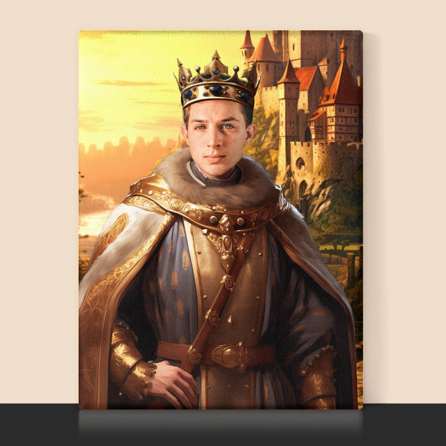 Królewski Portret: Król w Ogrodach - Wydruk z Twoim Zdjęciem