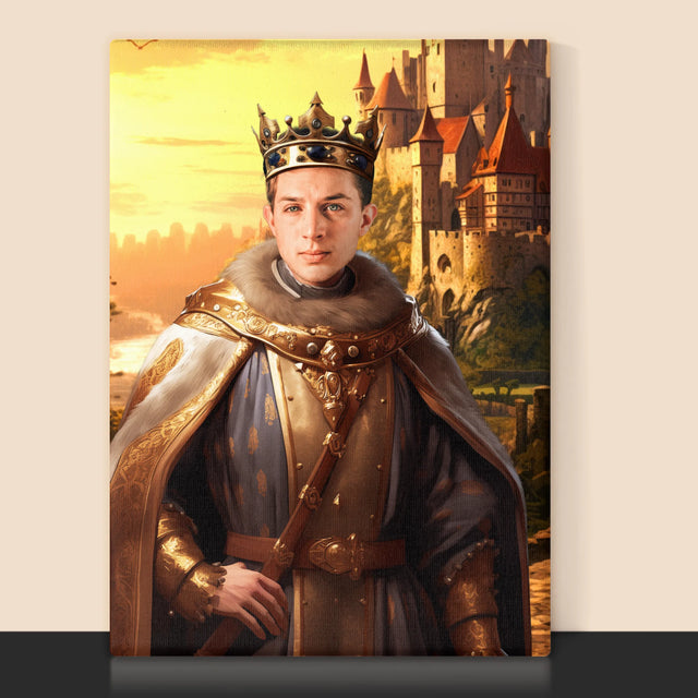 Królewski Portret: Król w Ogrodach - Wydruk z Twoim Zdjęciem