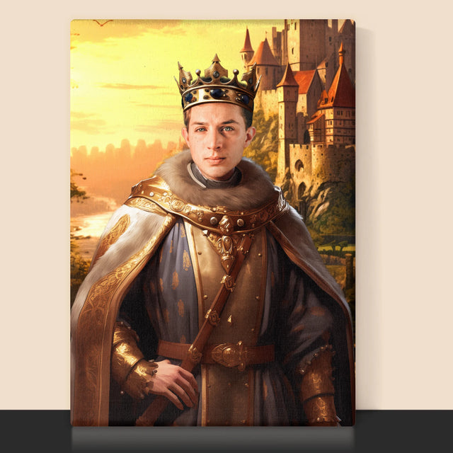 Królewski Portret: Król w Ogrodach - Wydruk z Twoim Zdjęciem