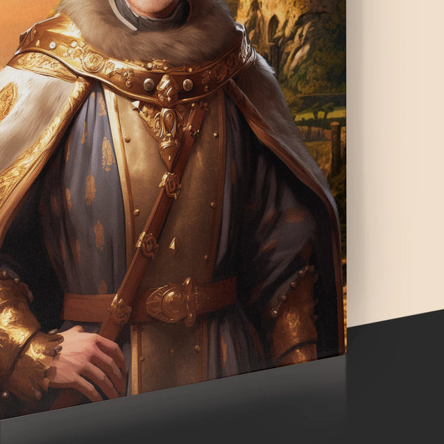 Królewski Portret: Król w Ogrodach - Wydruk z Twoim Zdjęciem