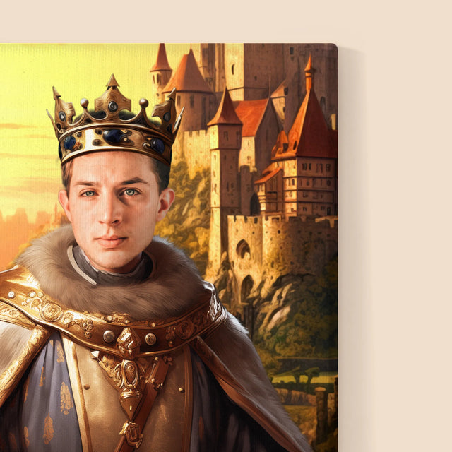 Królewski Portret: Król w Ogrodach - Wydruk z Twoim Zdjęciem