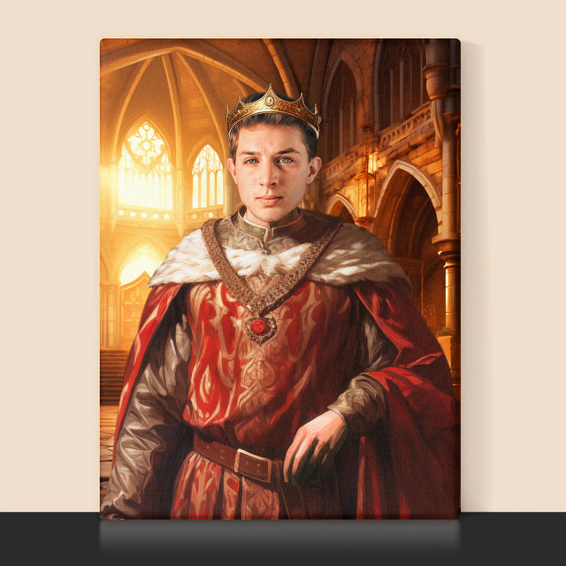 Królewski Portret: Król - Wydruk z Twoim Zdjęciem