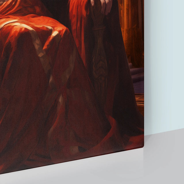 Królewski Portret: Królowa w Sali Tronowej - Wydruk z Twoim Zdjęciem