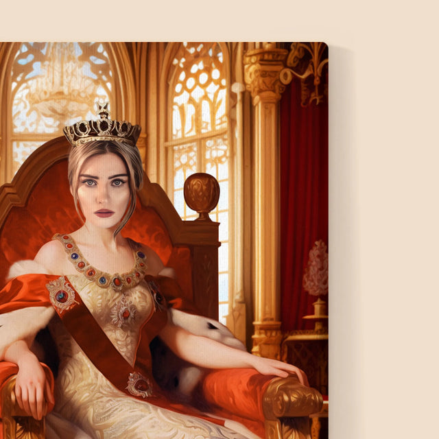 Królewski Portret: Koronacja Królowej - Wydruk z Twoim Zdjęciem