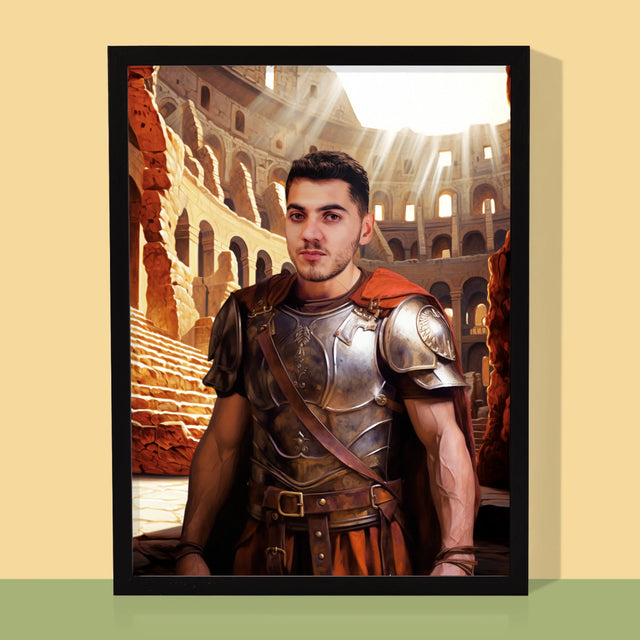 Królewski Portret: Gladiator - Wydruk z Twoim Zdjęciem