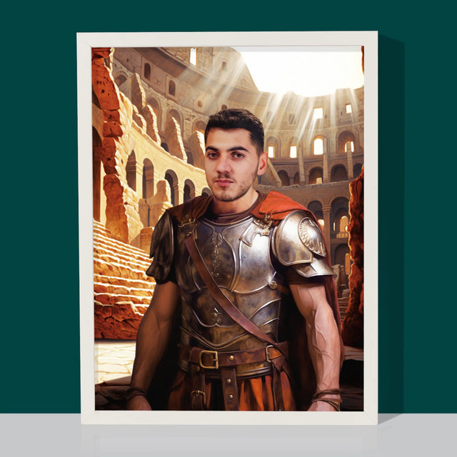 Królewski Portret: Gladiator - Wydruk z Twoim Zdjęciem