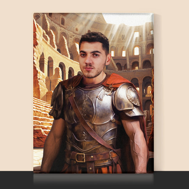 Królewski Portret: Gladiator - Wydruk z Twoim Zdjęciem