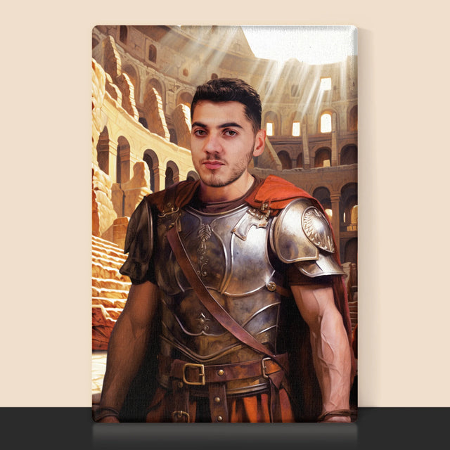 Królewski Portret: Gladiator - Wydruk z Twoim Zdjęciem