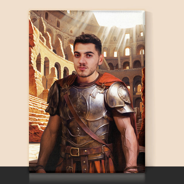 Królewski Portret: Gladiator - Wydruk z Twoim Zdjęciem