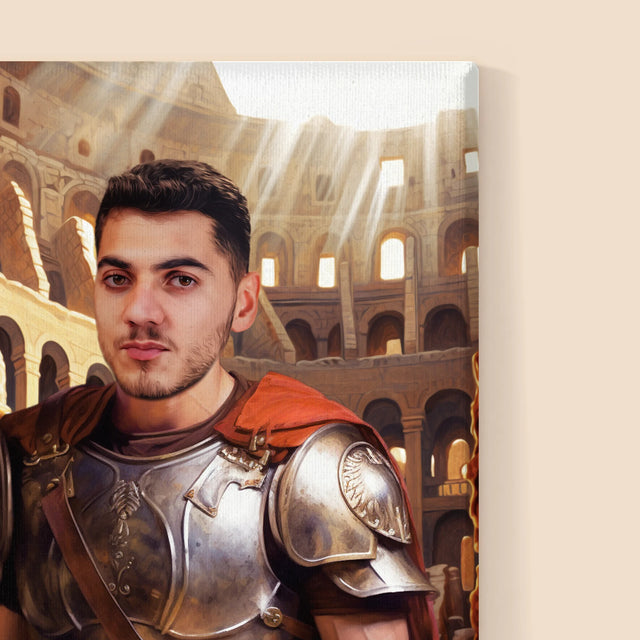 Królewski Portret: Gladiator - Wydruk z Twoim Zdjęciem