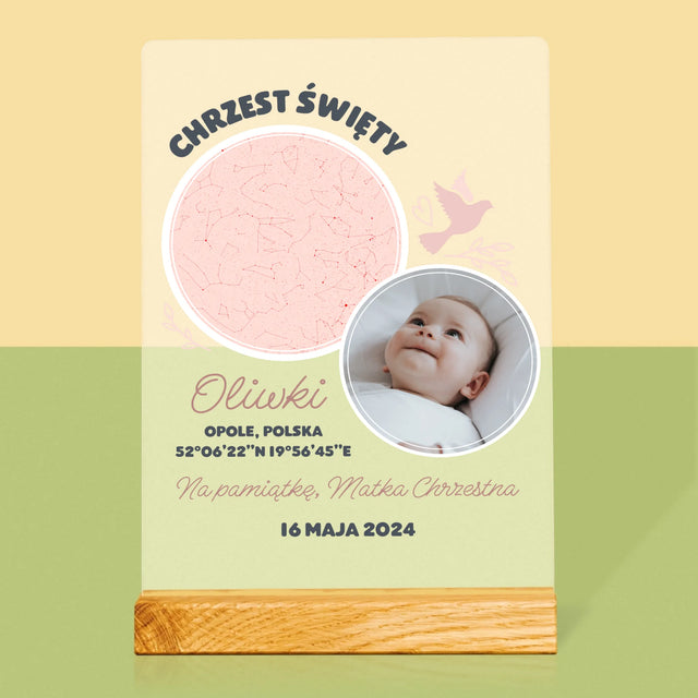 Mapa Gwiazd: Chrzest - Wydruk Na Szkle Akrylowym